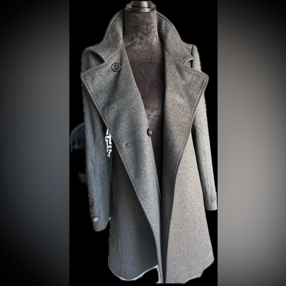 Zara Woman size Small military grey wool jacket with buttons. Great condition! - Picture 2 of 7